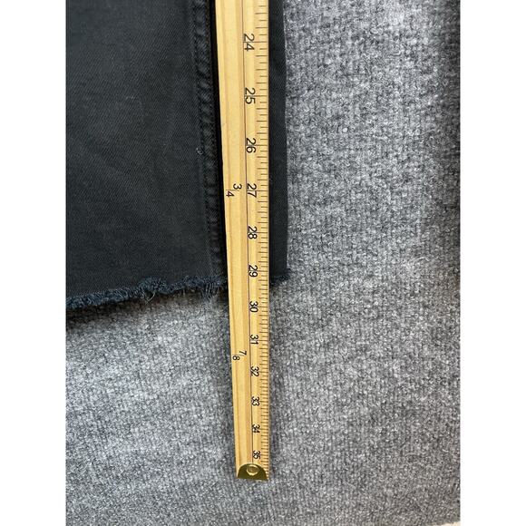 Zara High-rise wide-leg jeans in washed black denim with raw hem Size 10 - Picture 7 of 11